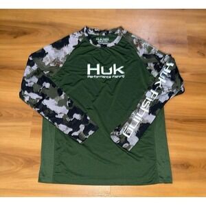 Boys Huk Fishing Hunting Performance Camo Long Sleeve Shirt